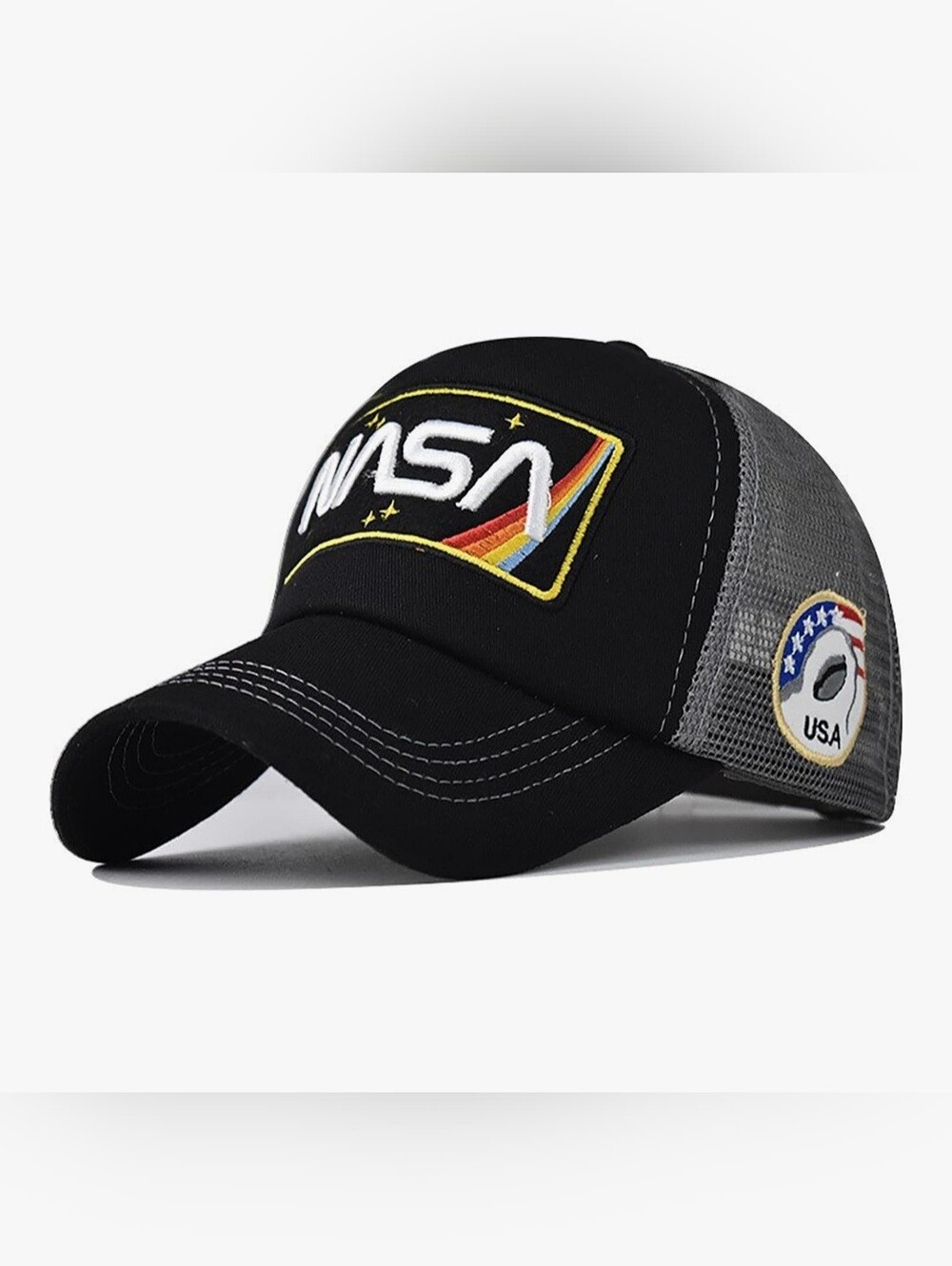 Officially Licensed Adjustable Patchwork NASA Trucker Hat
